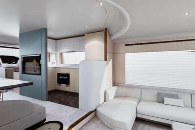 <b>Галерея интерьеров</b>  Azimut 68 FLYBRIDGE Crimson 