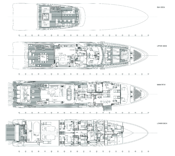  Benetti Veloce 140 Emina  <b>General arrangement</b>