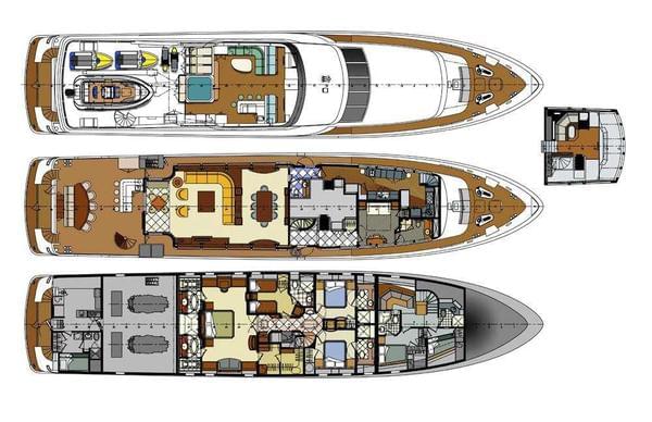 <b>Планы палуб</b>  Sunseeker 105 Yacht Mi Alma 