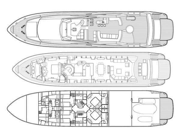 <b>Планы палуб</b>  Sunseeker 34M Cassiopeia 