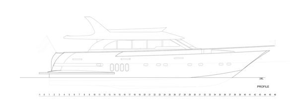  Wim van der Valk Flybridge 23m Grey Falcon  <b>General arrangement</b>