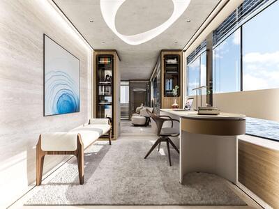 Hot Lab studio, part of Viken Group, reveals interiors of 50m Bilgin 163 yacht Eternal Spark ahead of summer launch