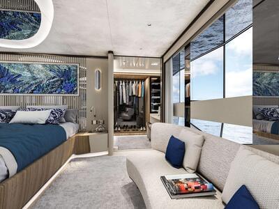 Hot Lab studio, part of Viken Group, reveals interiors of 50m Bilgin 163 yacht Eternal Spark ahead of summer launch