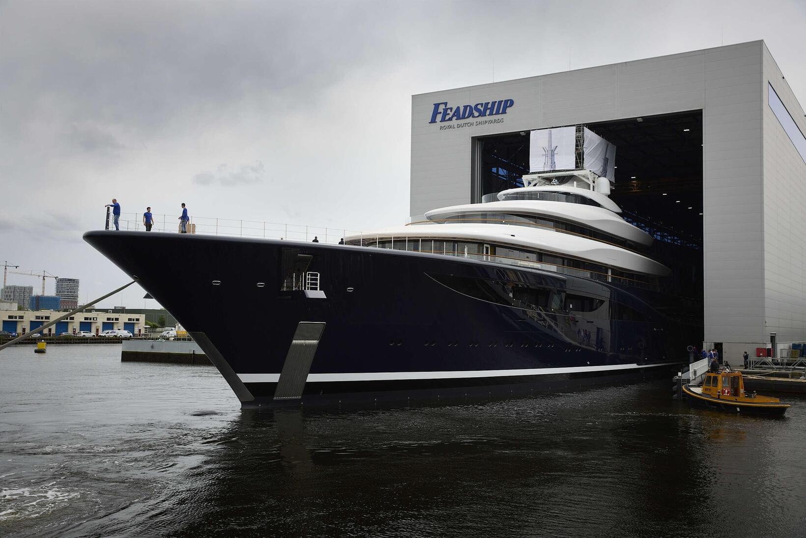 Feadship Launches 118.80-Metre Project 821, Ushering in the Fuel-Cell Era