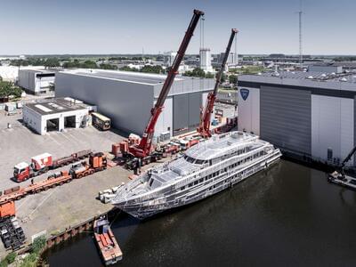 Where Wisdom Meets Waves: Heesen Announces Hull and Superstructure Joining for Project Sophia