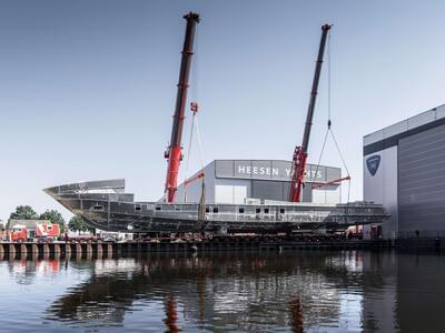 Where Wisdom Meets Waves: Heesen Announces Hull and Superstructure Joining for Project Sophia