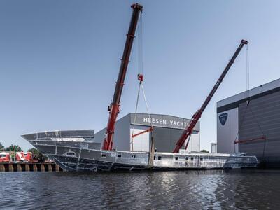 Where Wisdom Meets Waves: Heesen Announces Hull and Superstructure Joining for Project Sophia