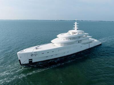 Latest Amels 80 Arrives in Vlissingen for Outfitting