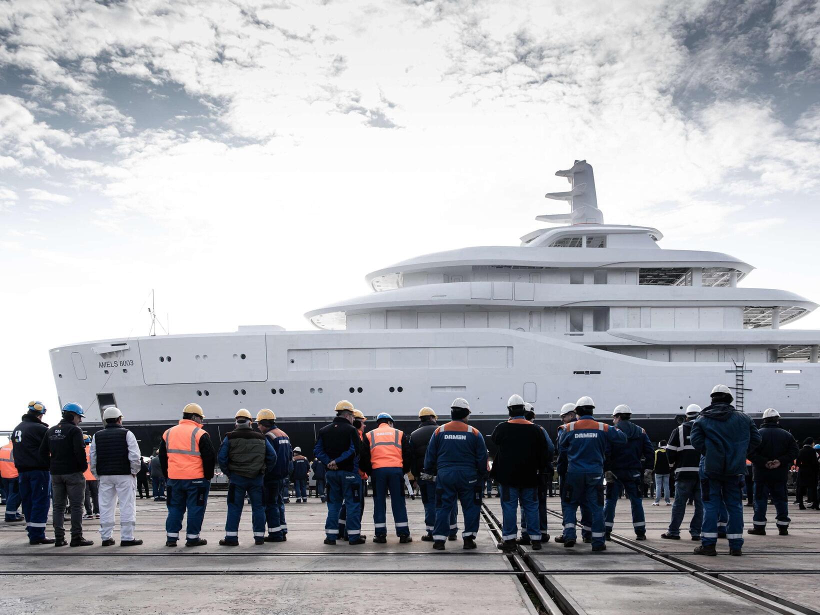  Damen Yachting Launches the Third Amels 80 Superyacht