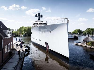 Gallery: Feadship Project 824 Emerges from the Kaag Facility